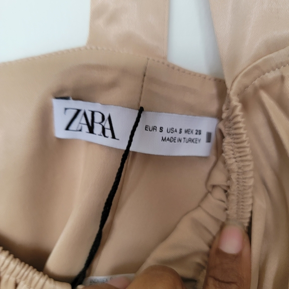 Zara Fairy Coquette Grunge Babydol Beige Corset Top Size Small - Picture 4 of 10